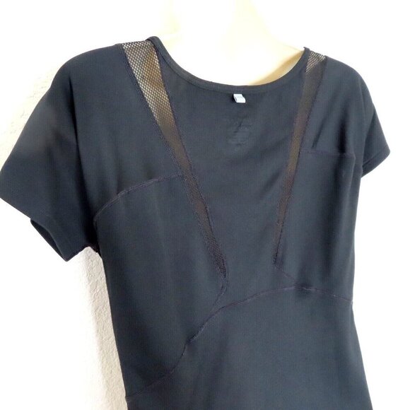 Nike Womens Small Black Mesh Accent Short Sleeve Athletic T Shirt Top Dri Fit - Picture 5 of 9